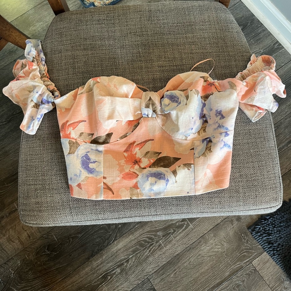 Express off the shoulder crop top
